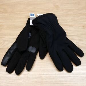 ISOTONER Gloves Mens Large Black Touchscreen Water Repellent Plush Lined Winter